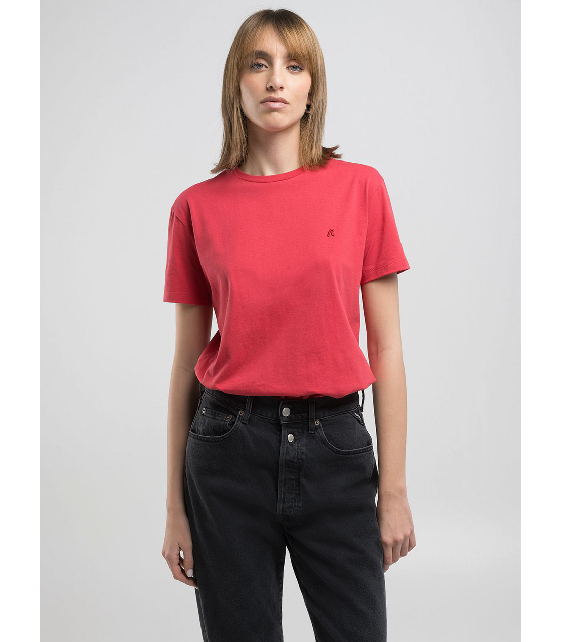 レギュラーフィットRロゴ ベーシックジャージーTシャツ 詳細画像 レッド 2